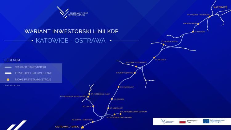 Inwestycje CPK przywrócą Jastrzębie-Zdrój na kolejową mapę Polski, materiały nadesłane